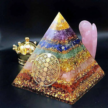 Chakra Healing Crystal Awakening Orgonite Pyramid